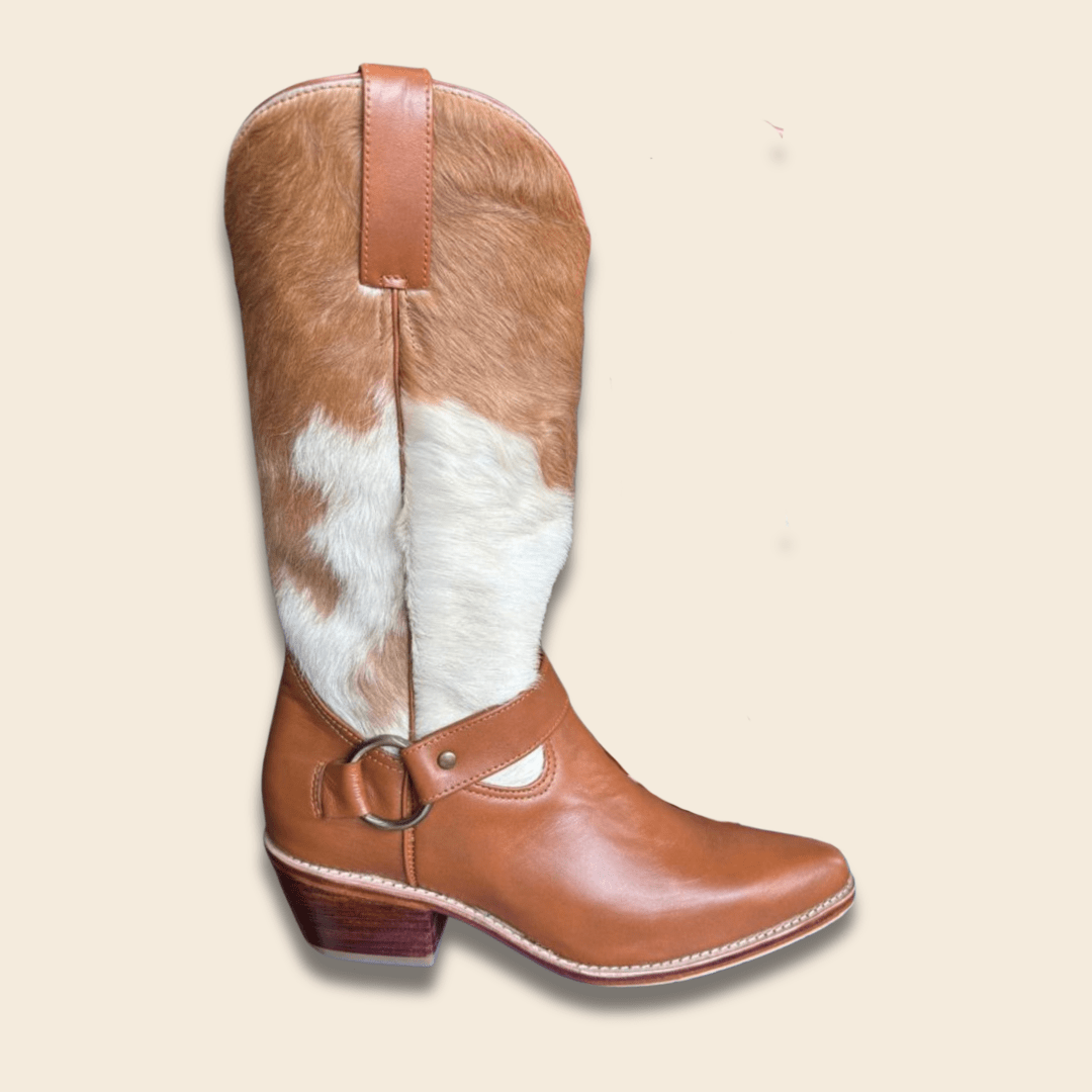 Hide & Seek - Tan Cowhide Boot - Ranch Runway